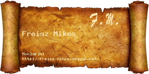 Freisz Mikes névjegykártya
